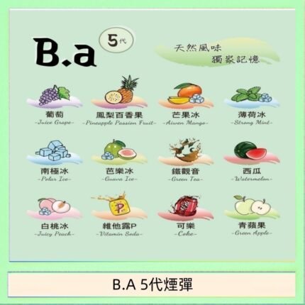 B.A 5代主機煙彈電子煙一盒三顆